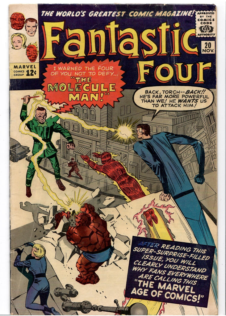 Fantastic Four #20 ( 1963) Key issue 1° Molecule Man Vg- (4.0)