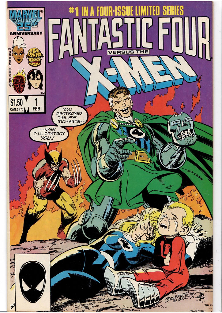 Fantastic Four vs. X-Men #1-4  (1987) Full set Doom Fine