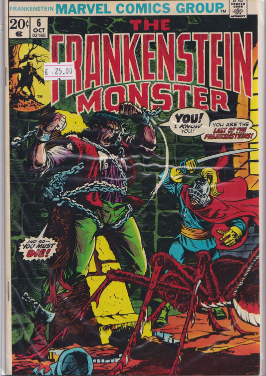 Frankenstein #6 ( 1973) Marvel monster Ploog Fine