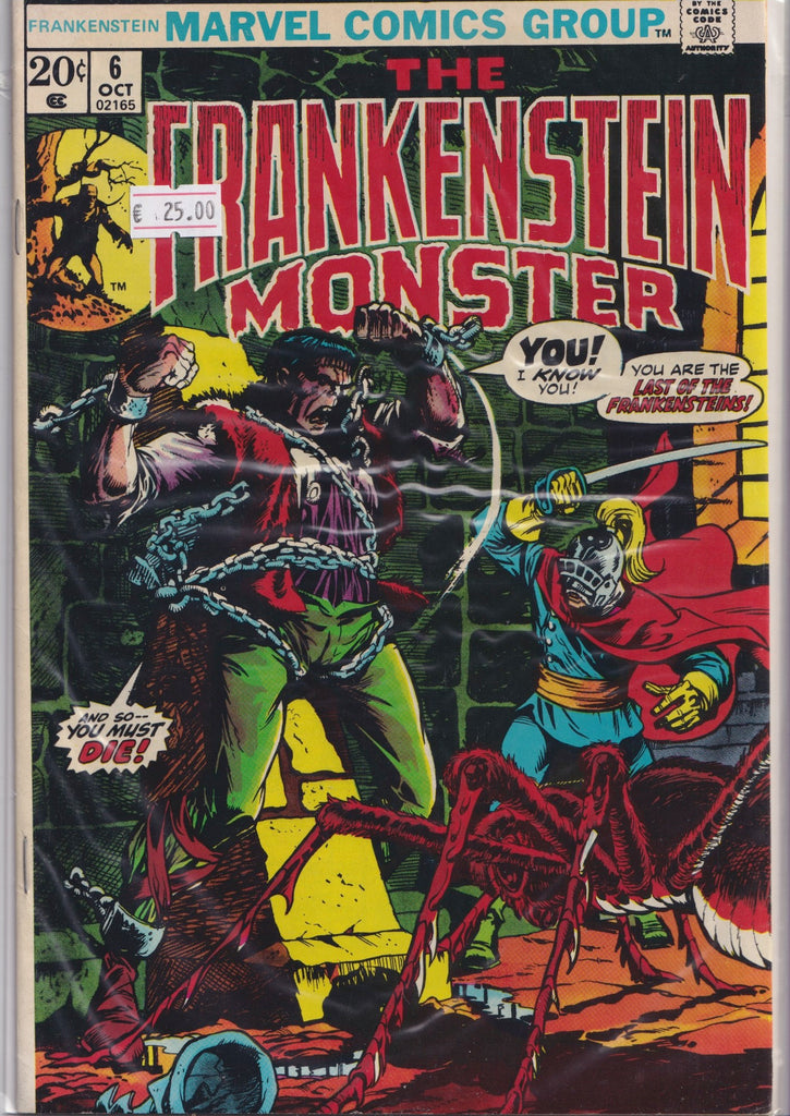 Frankenstein #6 ( 1973) Marvel monster Ploog Fine