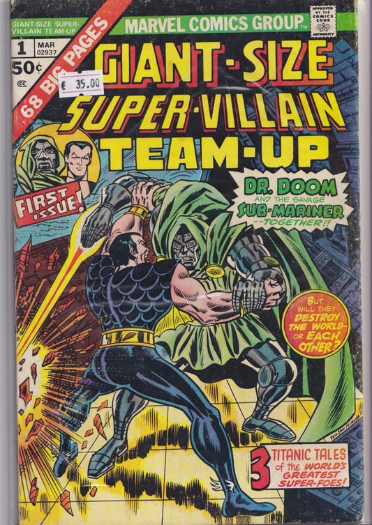 Giant Size Super-Vilain Team Up # 1( 1975) first team up  Fine-