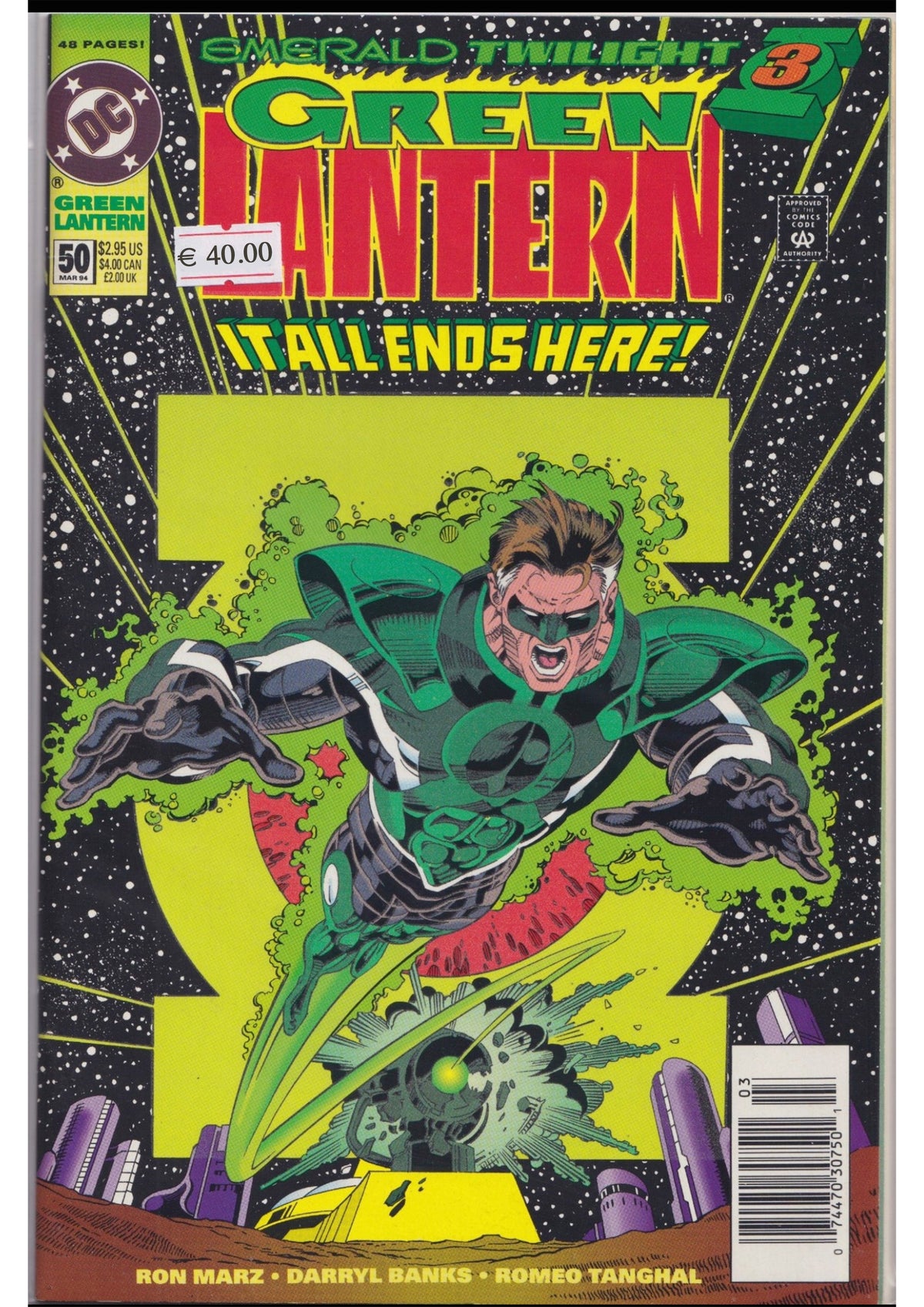 Green lantern #50 (1994) 1° Parallax Very Fine FCL
