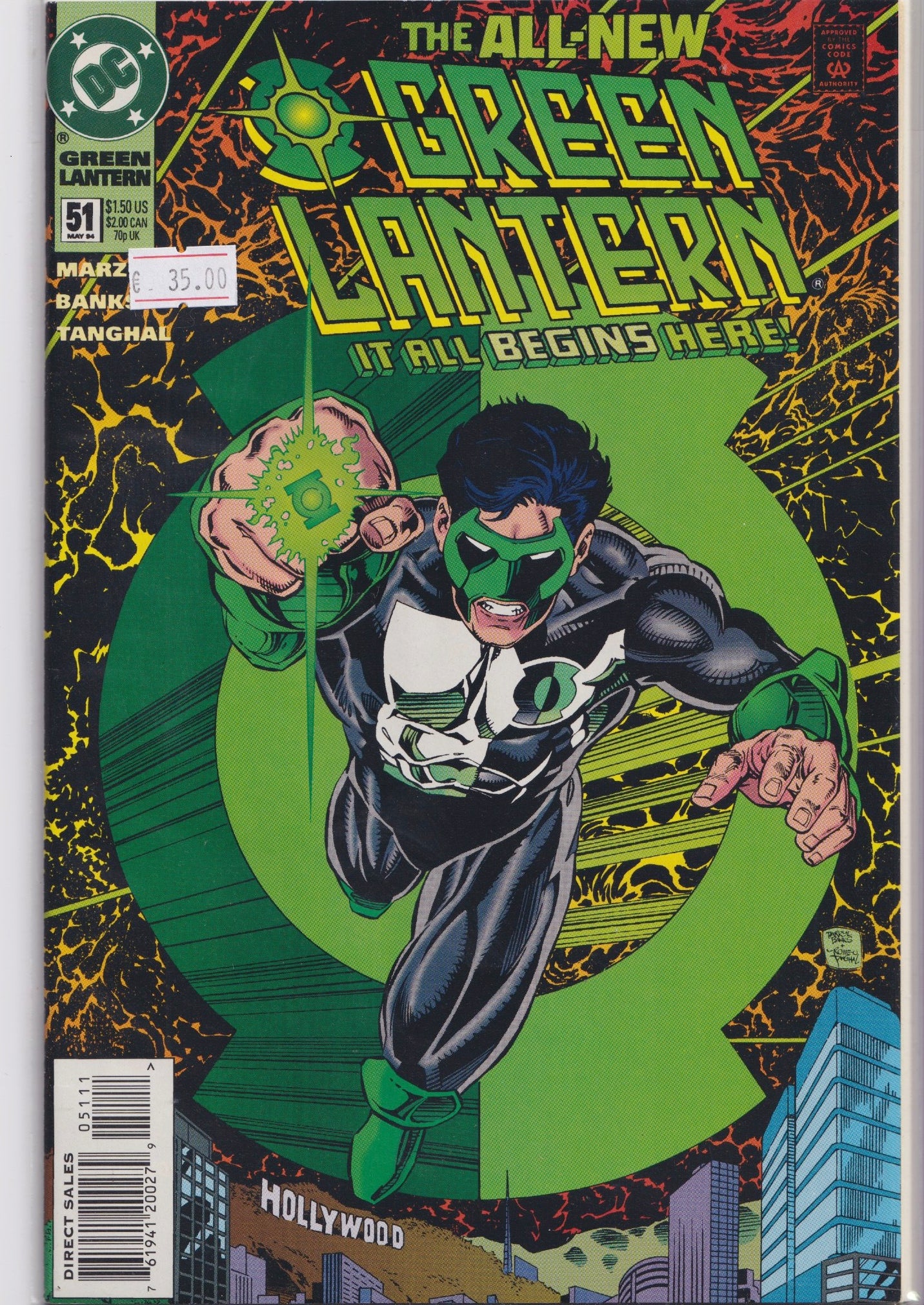 Green lantern #51 (1994) Kyle Rayner begins as Green lantern Very Fine