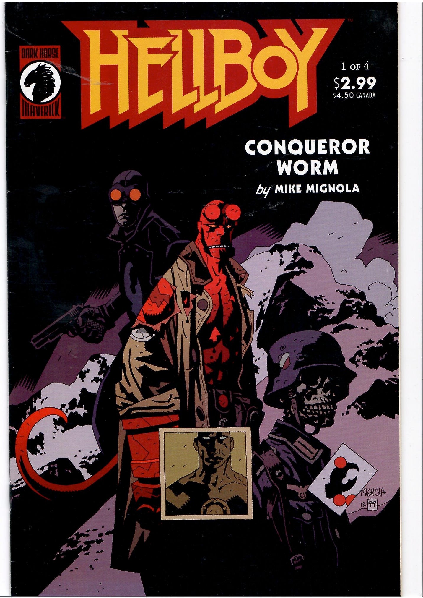 Hellboy: Conqueror Worm #1-4 (2001) Mignola Full set VF