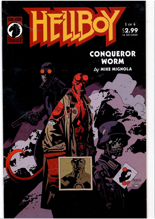 Hellboy: Conqueror Worm #1-4 (2001) Mignola Full set VF