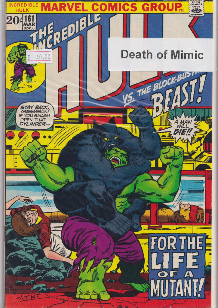 Hulk #161 (1973) Death of Mimic Very Fine