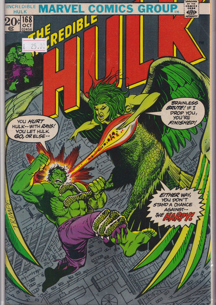 Hulk #168 (1973) fine