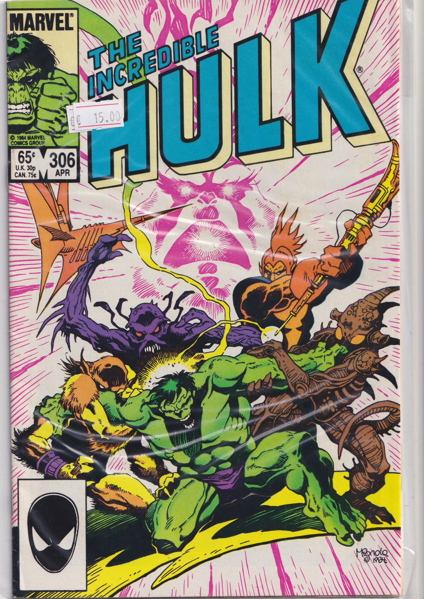 Hulk #306 (1984) Mignola cover Fine