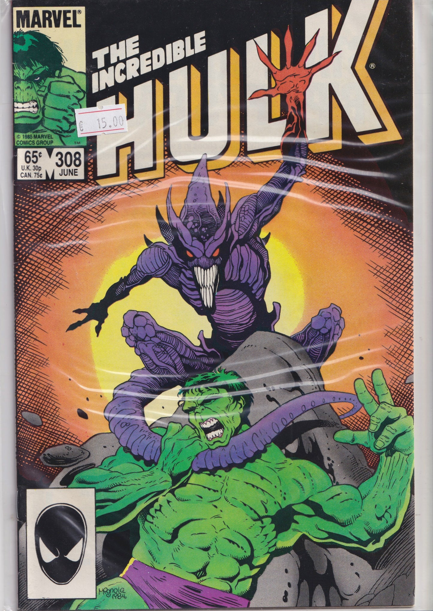Hulk #308 (1984) Mignola cover Fine FCL