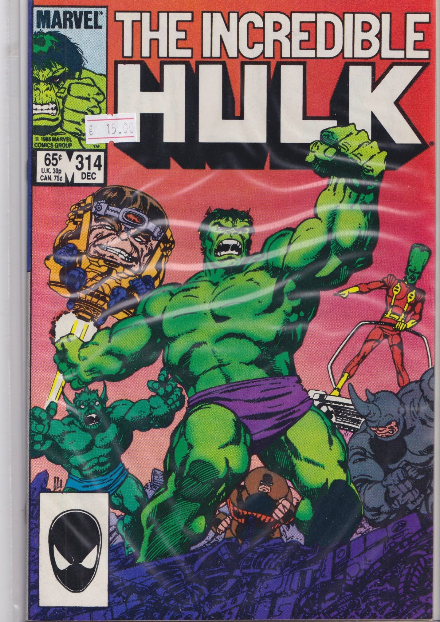 Hulk #314 (1985) Byrne art begins Very Fine