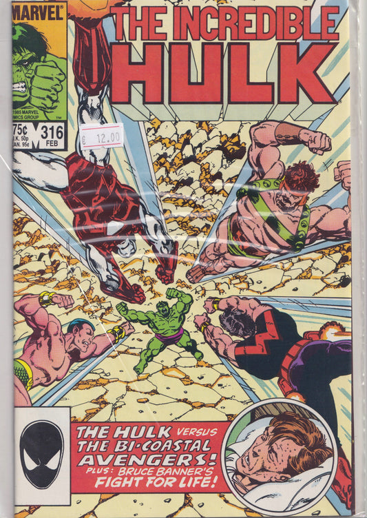 Hulk #316 (1986) Byrne art Fine FCL