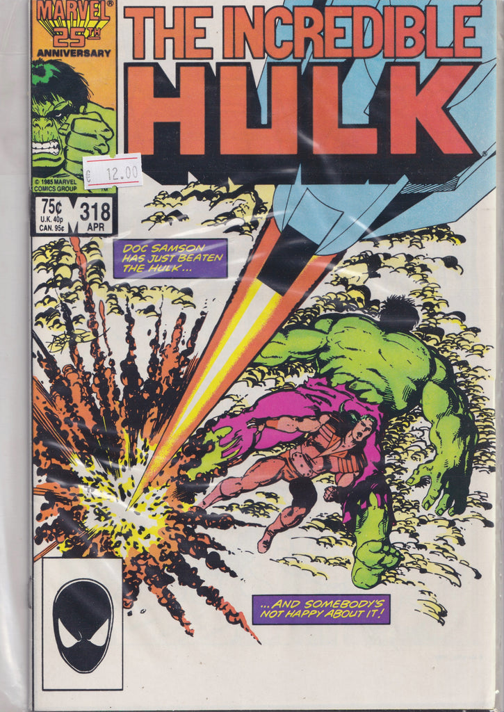 Hulk #318 (1986) Byrne art Fine FCL