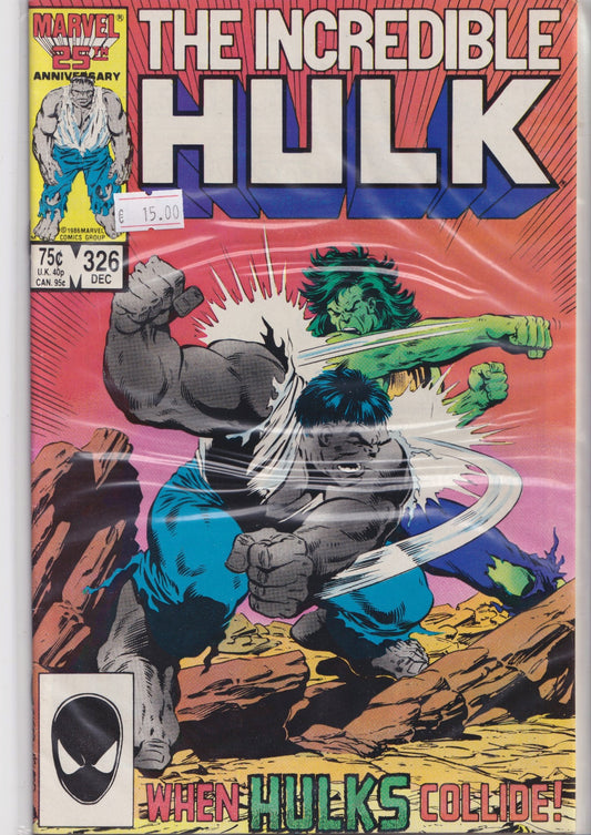 Hulk #326 (1986) new hulk Fine+
