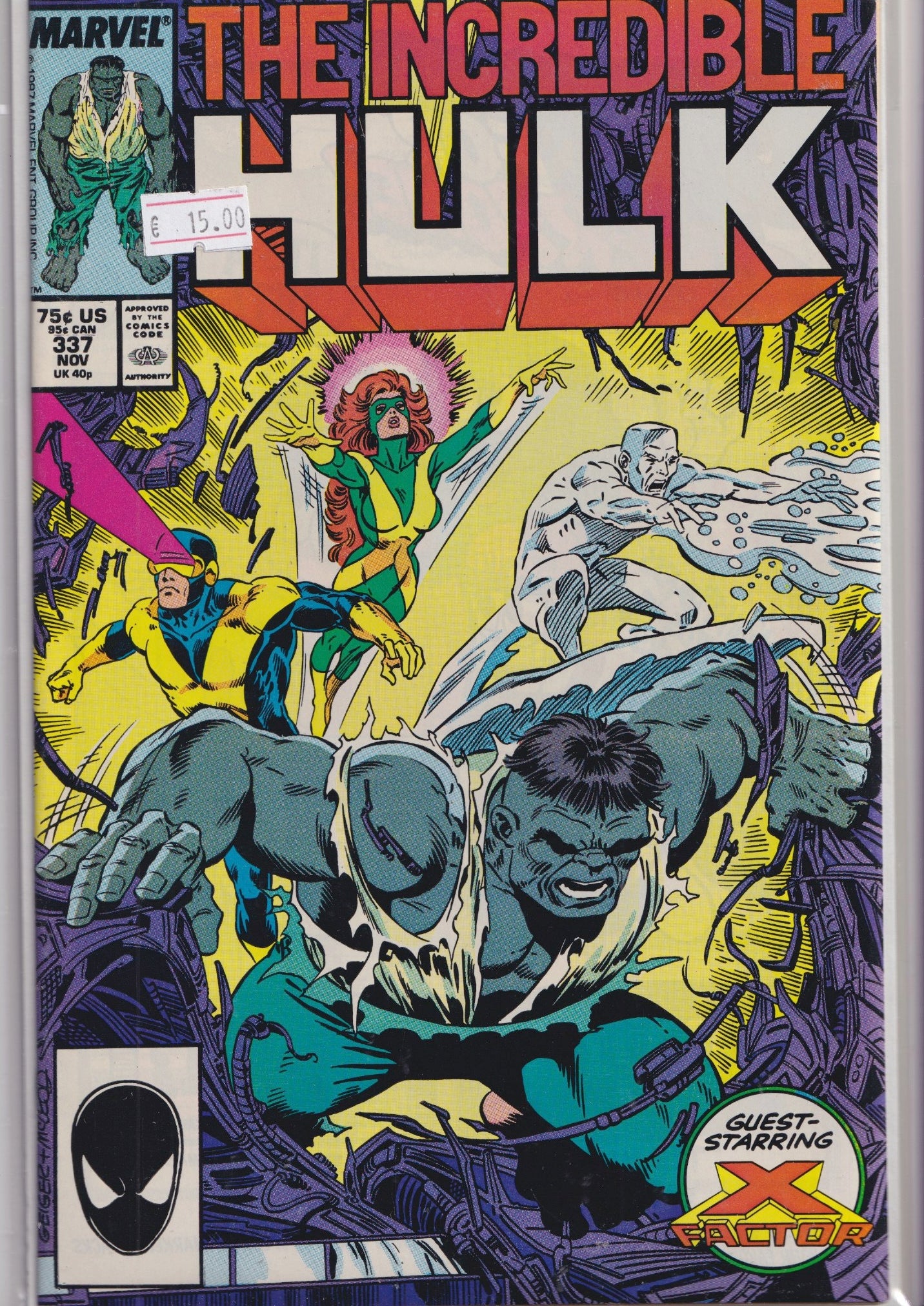 Hulk #337 (1987) X-Factor McFarlane art very Fine