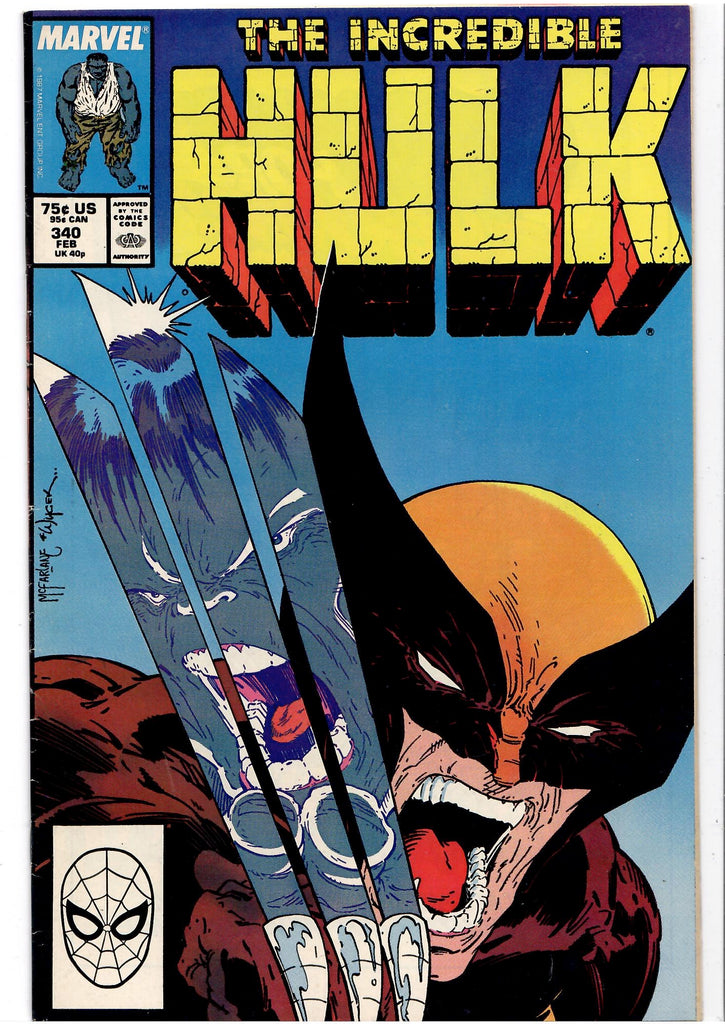 Hulk #340 (1988) Classic Wolverine McFarlane cover Fine FCL