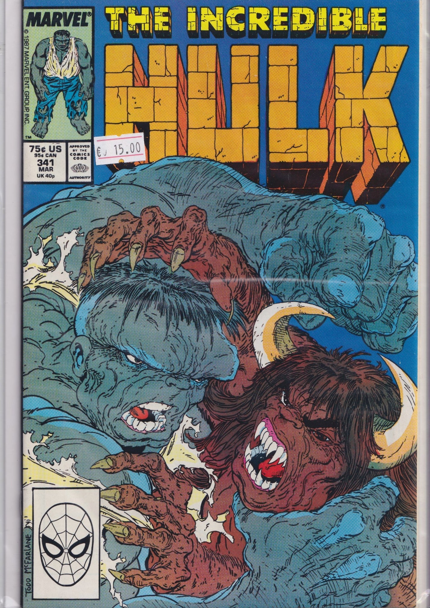 Hulk #341 (1988) McFarlane art very Fine