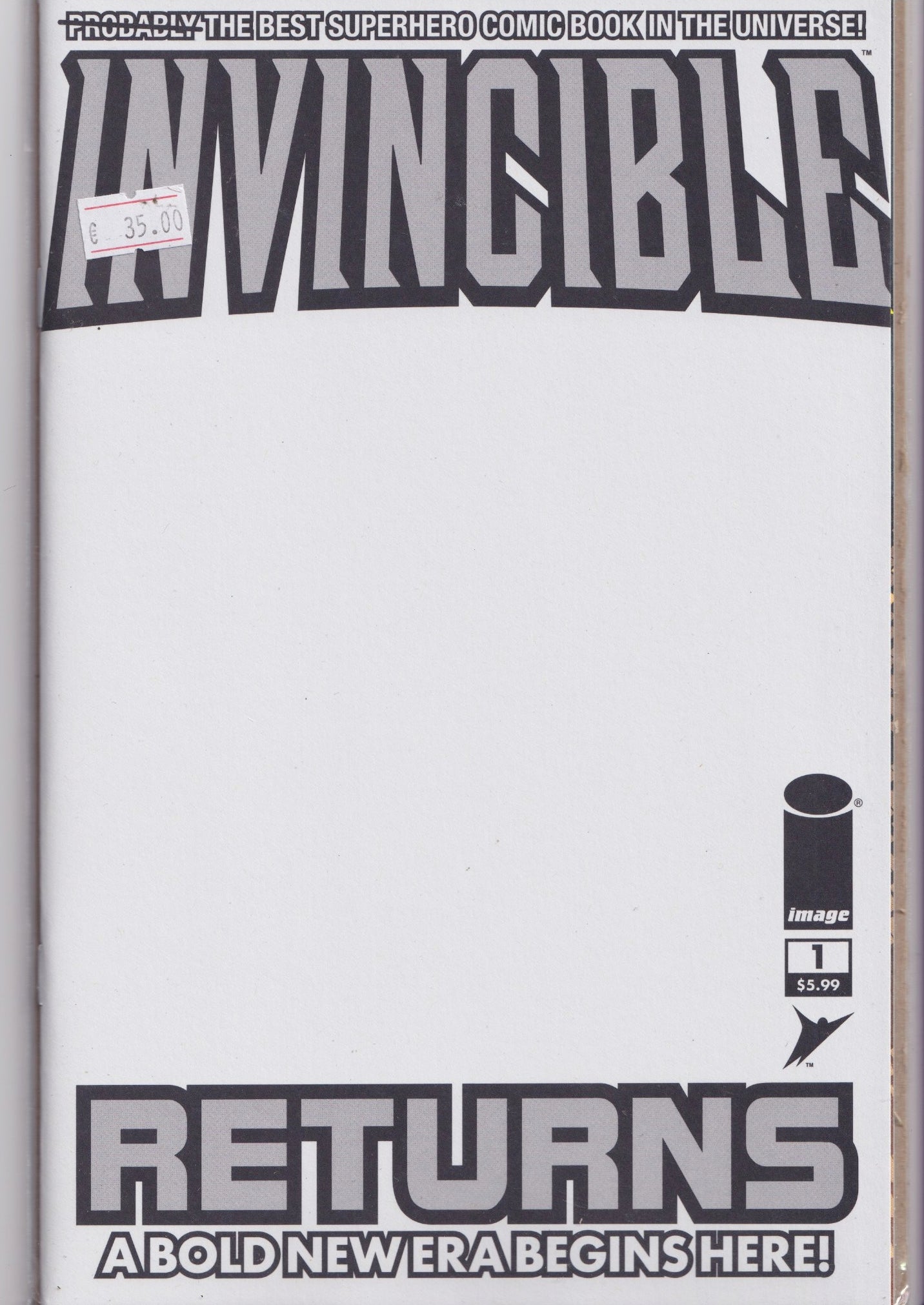  Blank Reprint cover NM