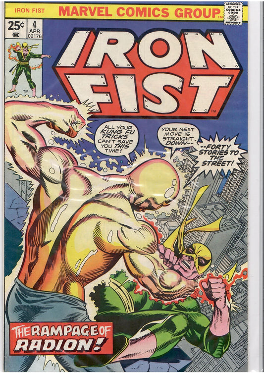 Iron Fist #4 (1976) Byrne art Very Fine