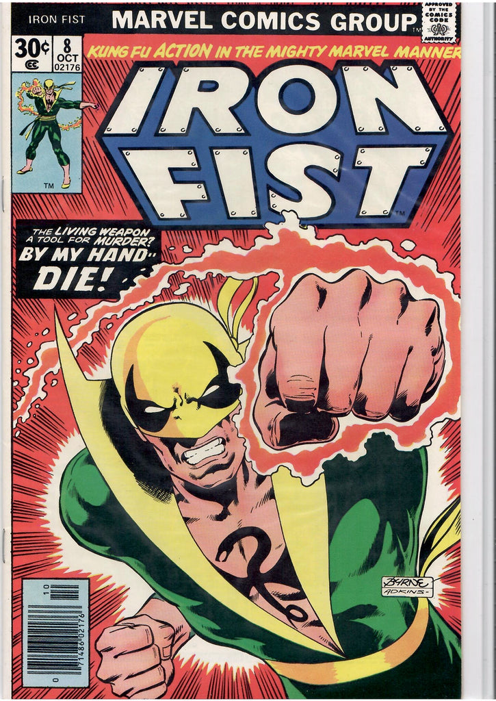 Iron Fist #8 (1976) Classic Cover Byrne art Very Fine