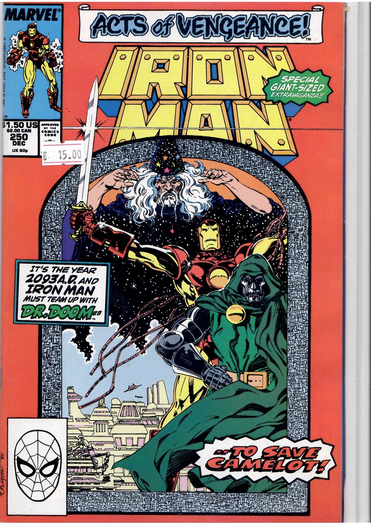 Iron Man #250 (1989) Doom! Very Fine