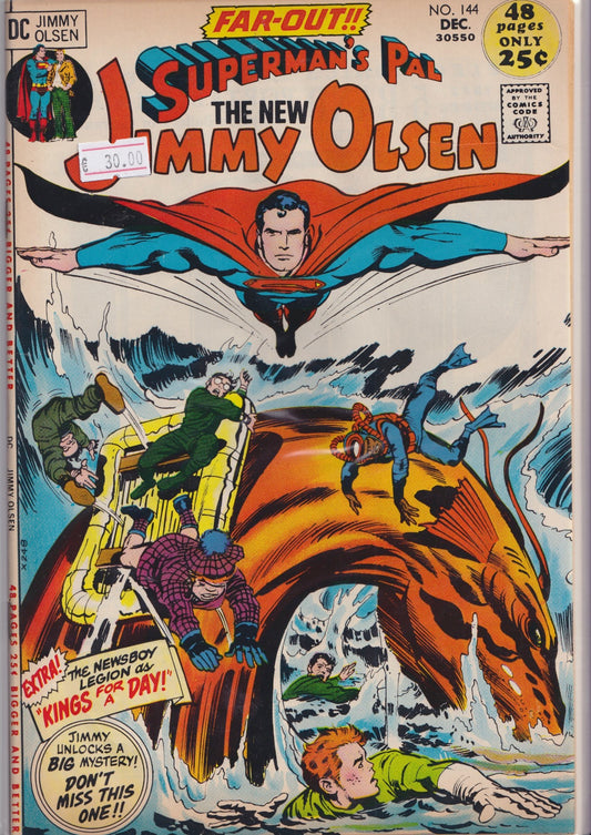 Jimmy Olsen #144 (1971)  Kirby 4th World Fine +