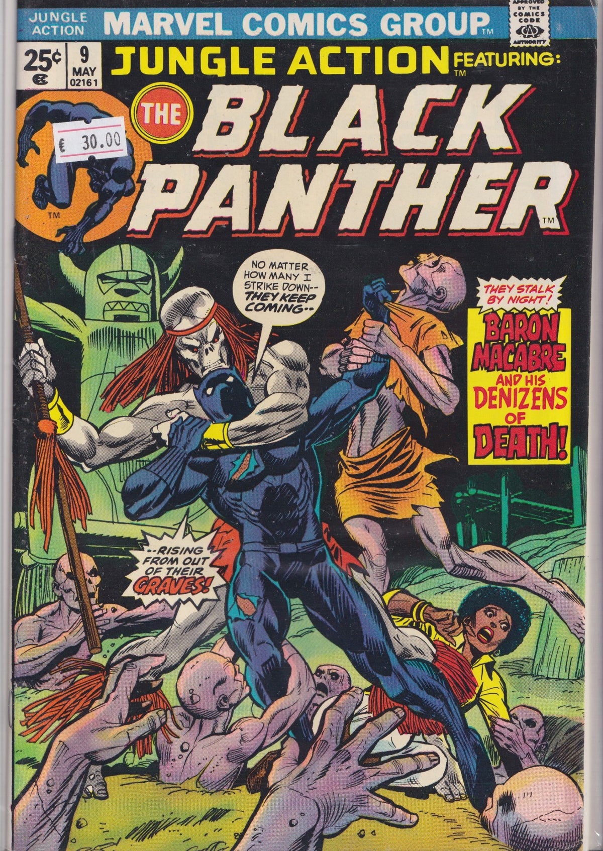 Jungle Action #9 (1974) Black Panther Fine