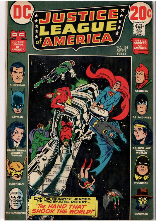 Justice League of America #101 (1972) JSA crossover Fine
