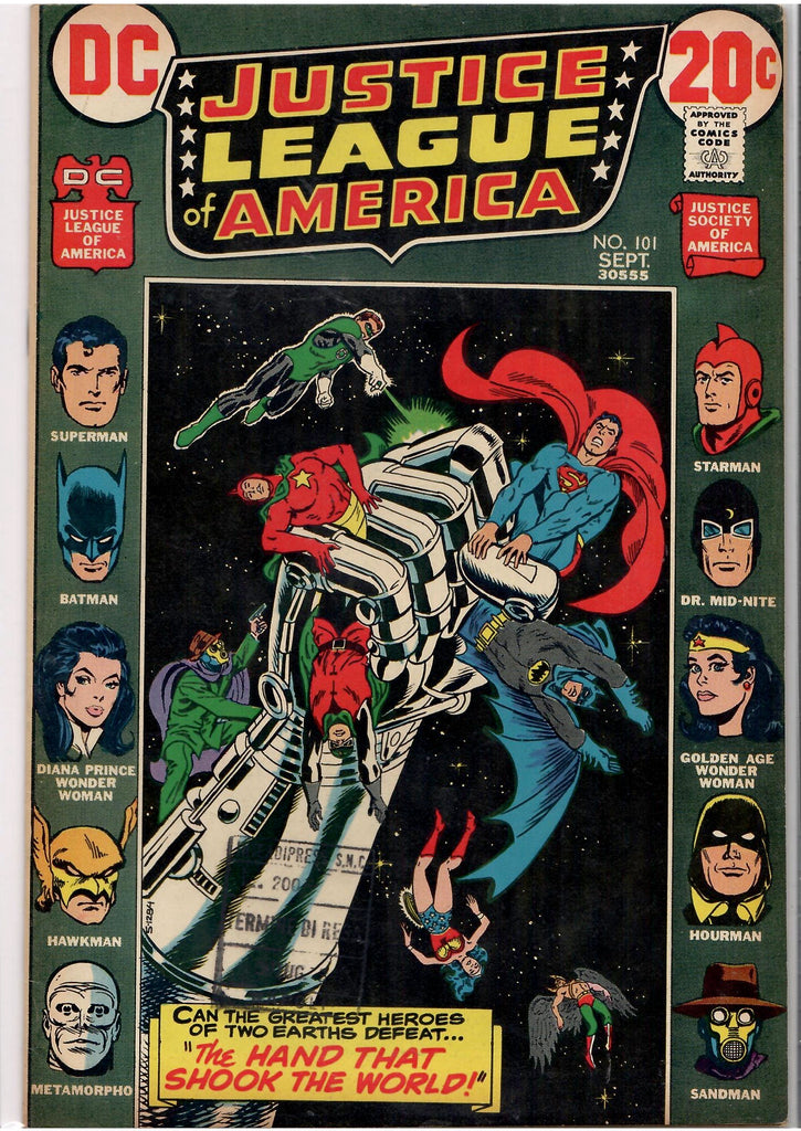 Justice League of America #101 (1972) JSA crossover Fine