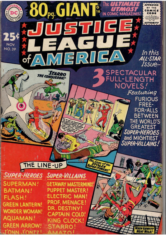 Justice League of America #39 (1965) Giant Size  Silver age VG
