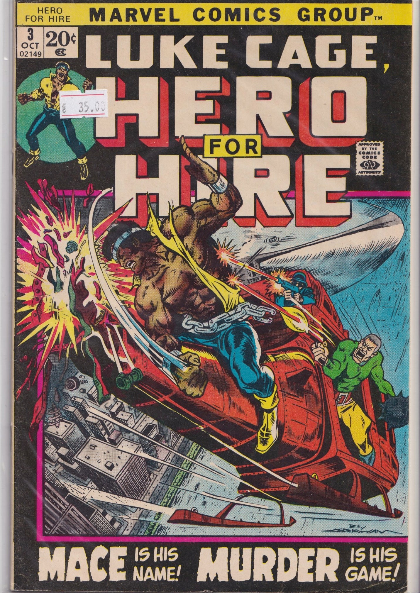 Luke Cage #3 (1972)  Very Fine