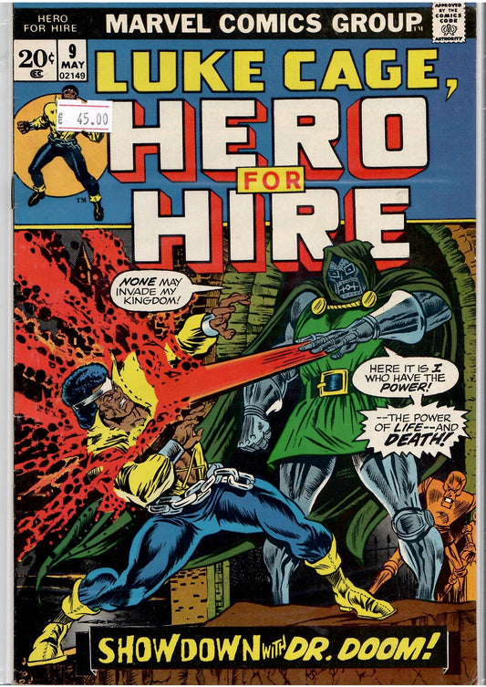 Luke Cage, Hero for Hire #9 (1973) Doom! Fine+