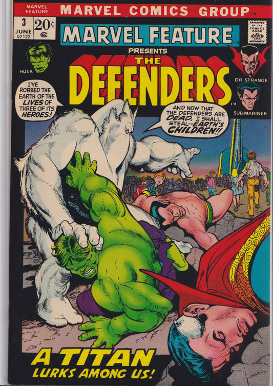 Marvel Feature #3 (1972) 3° Defenders VF