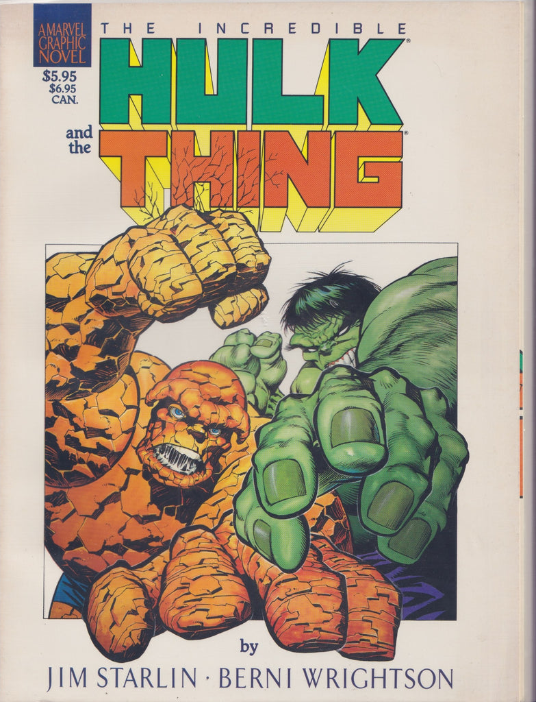 Marvel Graphic Novel :Incredible Hulk and the Thing The Big Change (1987) Starlin/Wrightson Fine+ 