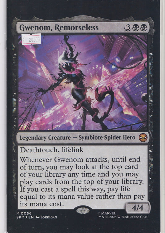 Marvel Gwenom Remorseless – Magic MTG Variant Cover Comic NM  FCL