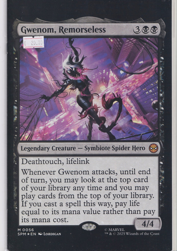 Marvel Gwenom Remorseless – Magic MTG Variant Cover Comic NM  FCL