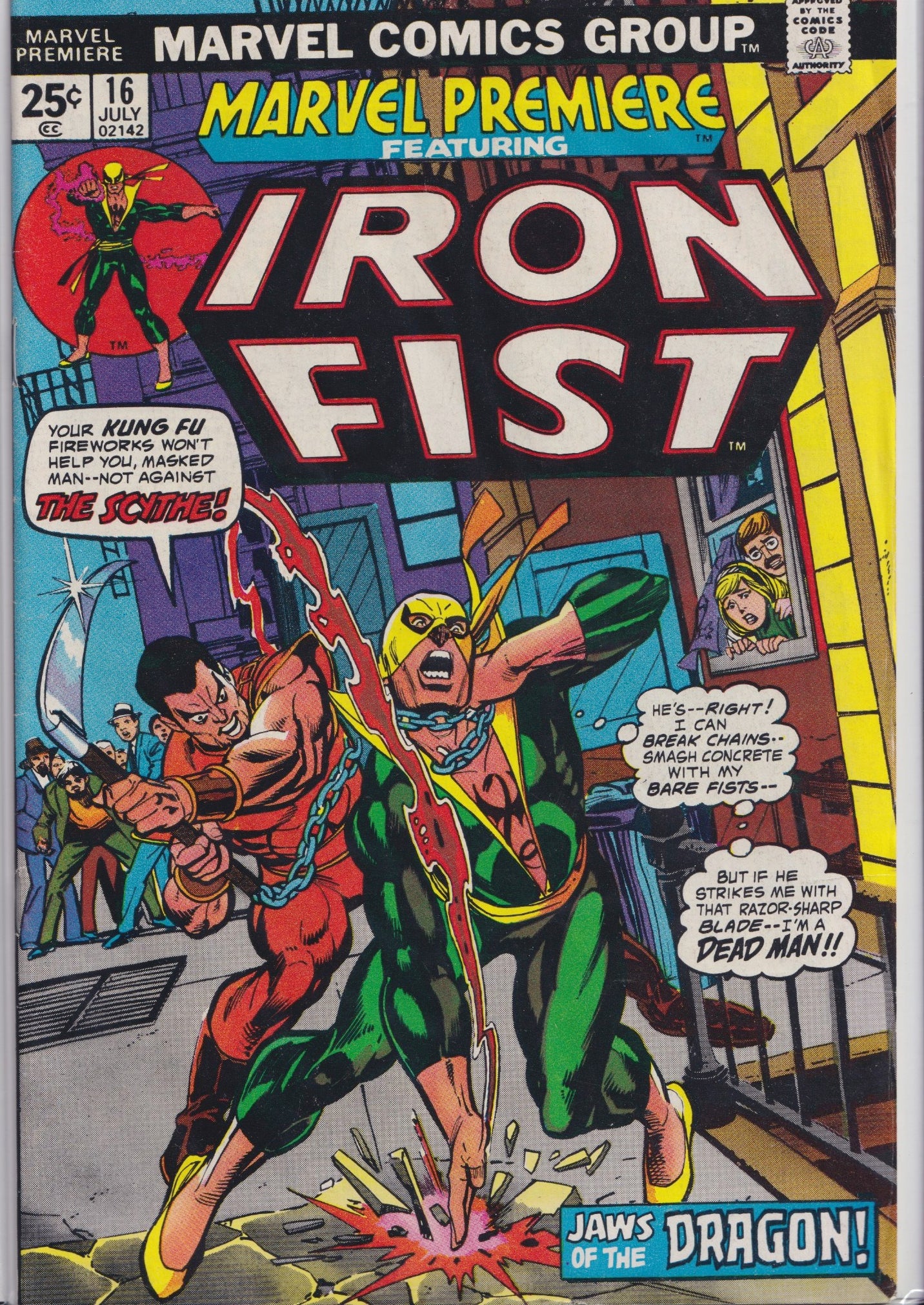 Marvel Premiere #16 (1974) 2nd appearance and origin of Iron Fist.  Very Fine