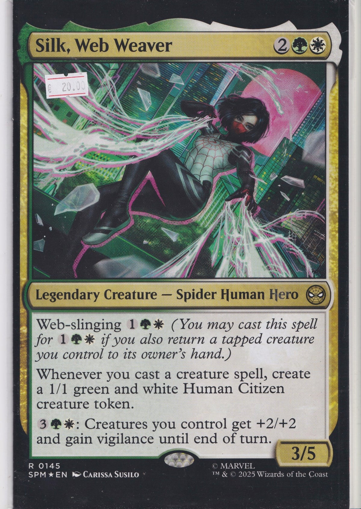 Marvel Silk Web Weaver – Magic MTG Variant Cover Comic NM FCL