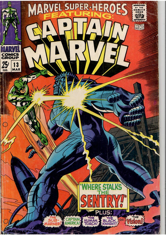 Marvel Super-Heroes #13 (1968) Key issue : 1° Carol Danvers Very good-