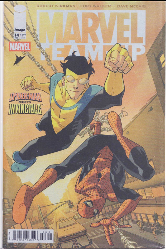 Marvel team Up #14 (2024) Reprint Foil Cover Spider-man team up with Invincible NM