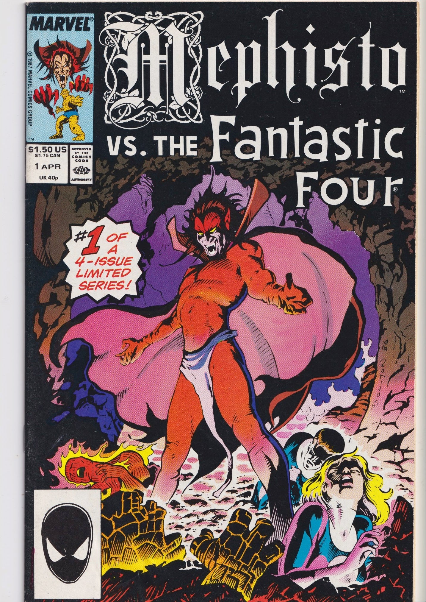Mephisto vs ... #1-4 (1987) Full set John Buscema art X-Men, Avengers very Fine