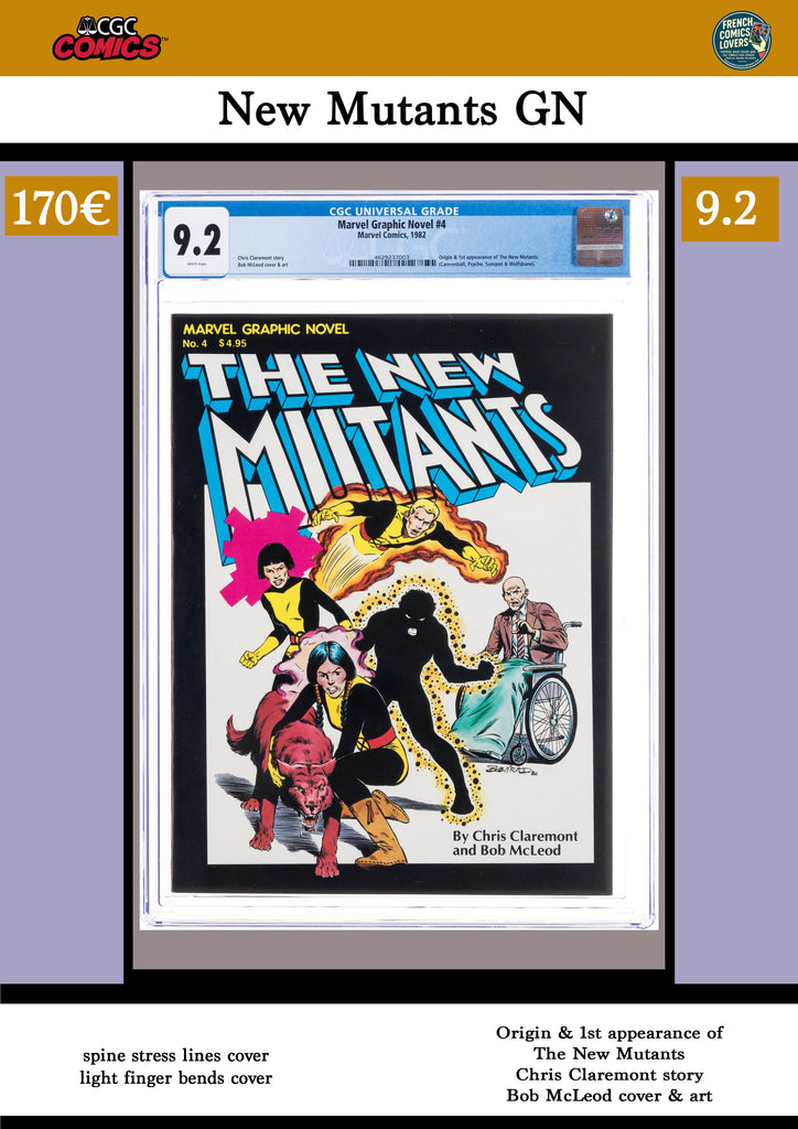 New Mutants Graphic Novel (1982) 1° New Mutants CGC 9.2