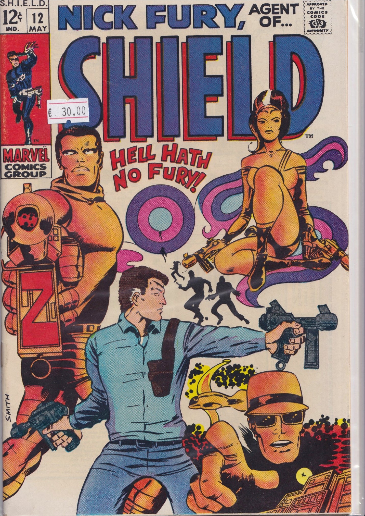 Nick Fury Agent of SHIELD #12 (1969) Barry Smith  Fine+