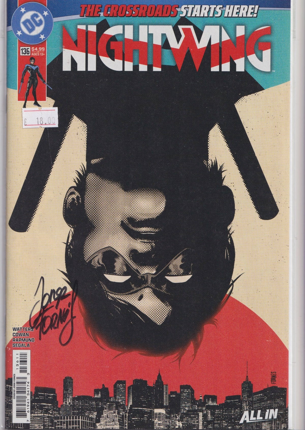 Nightwing #136 (2026) New arc signed Fornes NM FCL