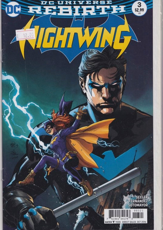 Nightwing #3 (2016) rebirth Parliement of  Owls very Fine FCL