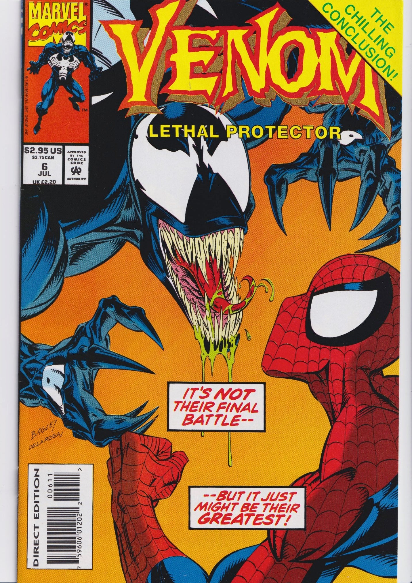 Venom Lethal Protector #1-6  (1993) Full set 1° Venom serie Very Fine