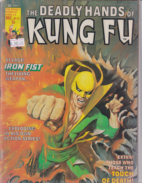 Deadly Hands of Kung Fu #19 (1975) Key Issue 1 ° White Tiger Vg+/