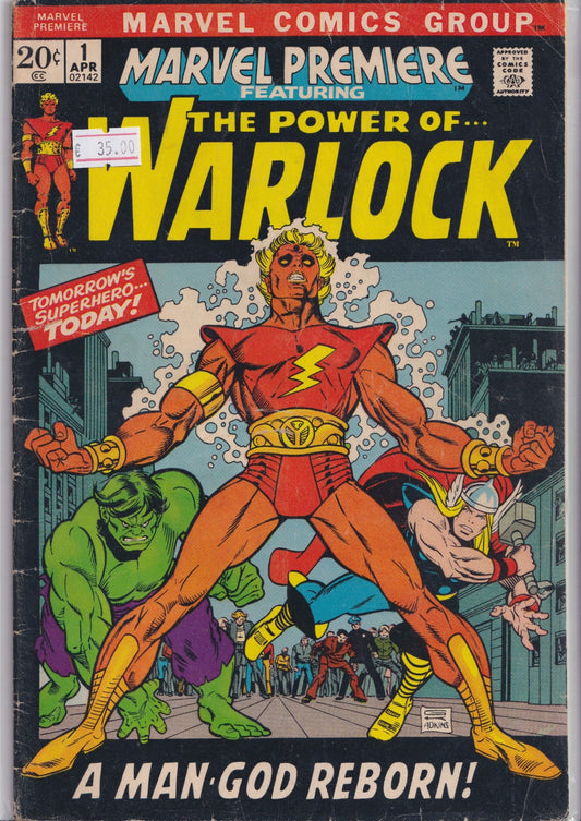 Marvel Premiere #1 (1972) 1° Warlock VG- - French Comics Lovers