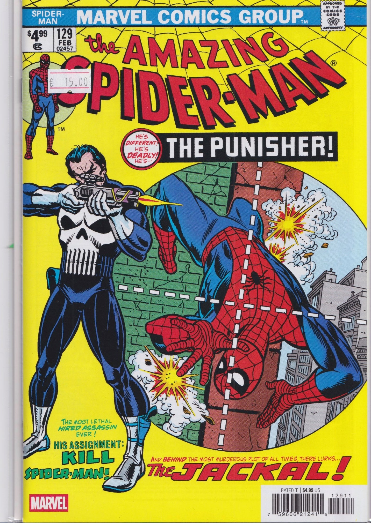 Amazing Spider-Man #129 1° Punisher facsimile NM - French Comics Lovers