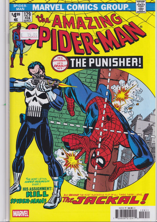 Amazing Spider-Man #129 1° Punisher facsimile NM - French Comics Lovers
