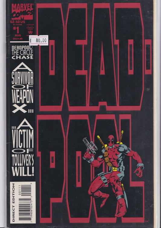 Deadpool The Circle Chase #1-4 (1993) full set F+ - French Comics Lovers